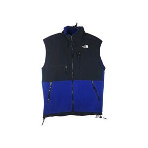The North Face Men's Denali Vintage Blue Black Sz Medium Full Zip Fleece Vest
